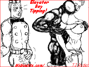 interracial cuckold: elevator boy tipping!