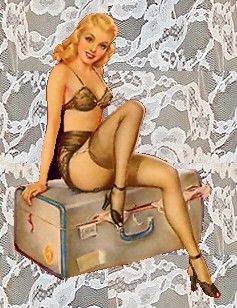 pin-up girl picture courtesy of Michael’s Sin, Sex & Pleasure: Lingerie