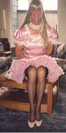 sissy in pink little girl dress