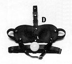 head harness with full blindfold and ball gag